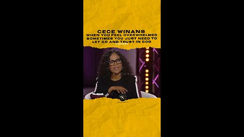 @cecewinans When you feel overwhelmed sometimes you just need to let go and trust in god