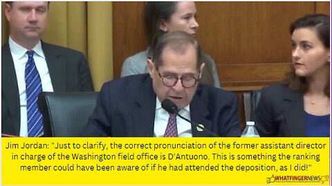 Jim Jordan: "Just to clarify, the correct pronunciation of the former assistant director in charge