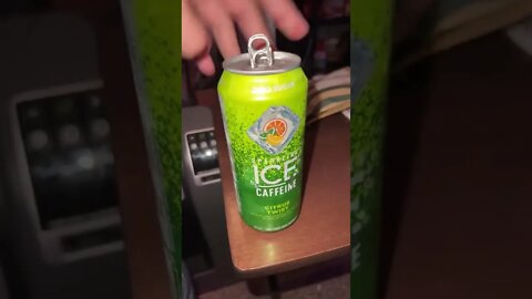 Sparkling Ice Caffeine Citrus Twist cracking open