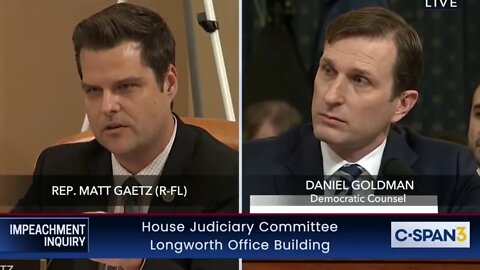 Gaetz Obliterates Dem Lawyer in Hearing: "Do You Regret this Tweet?"