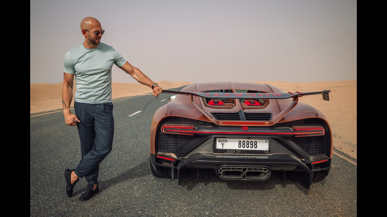 Andrew Tate Picks Up His Bugatti Chiron