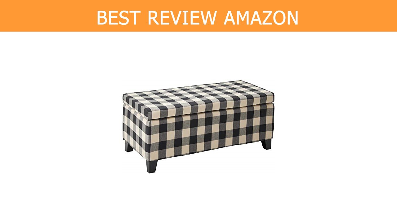 Brianna Checker Fabric Storage Ottoman Review
