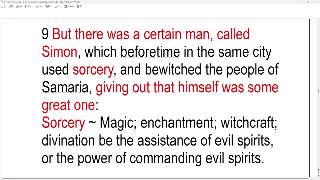 SIMON ~ SORCERY ~ HE Repented NOT of HIS SORCERIES