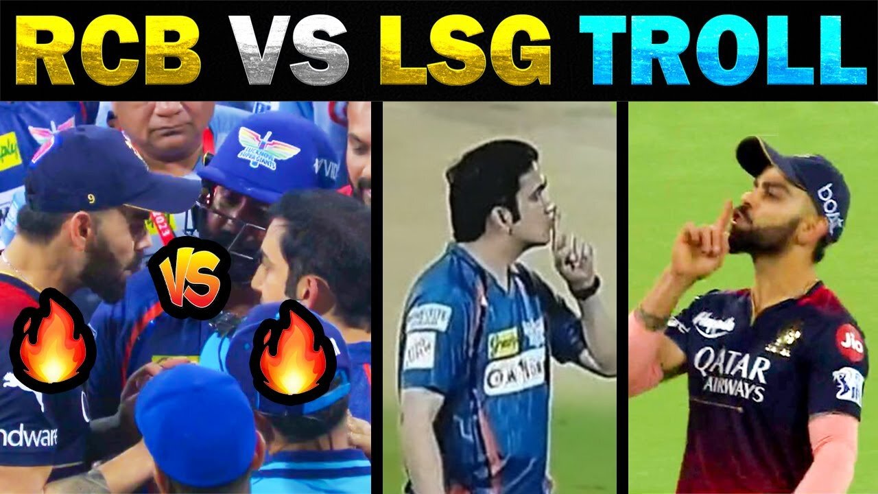 Huge drama between virat and gambhir fight live vedio in stedium #ipl #virat #fight #LSGVSRCB