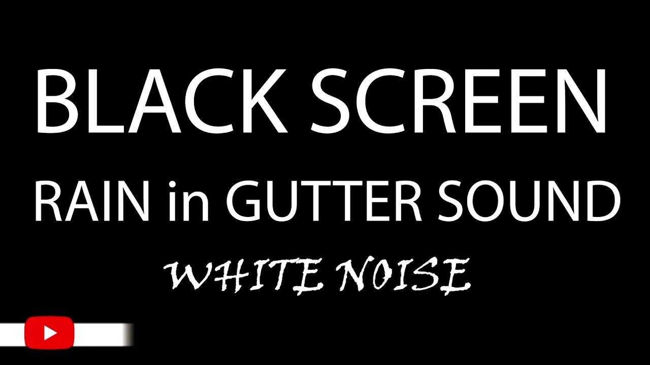 RAIN In Gutter Sound For Sleeping Black Screen 10 Hours