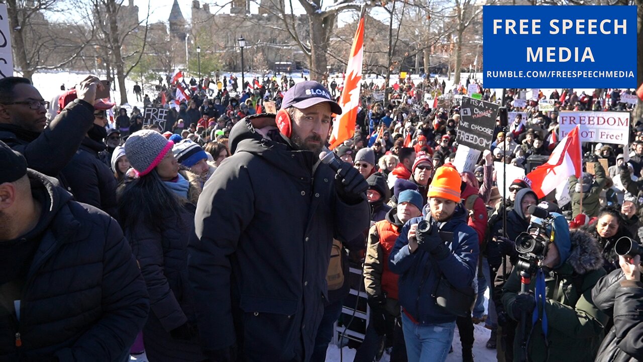 Derek Sloan speaks at Toronto Freedom Rally 02/05/2022