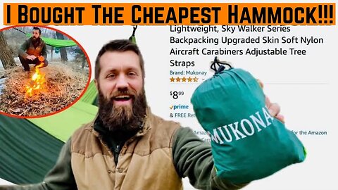 Winter OVERNIGHT CAMPING (Cheapest HAMMOCK on AMAZON!!!)