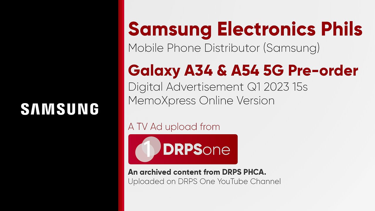 Samsung Galaxy A34 and A54 5G MemoXpress Online Pre-order Digital Ad Q1 2023 15s (Philippines)