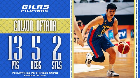 Calvin Oftana Highlights [Philippines vs Chinese Taipei | Feb. 25, 2024]