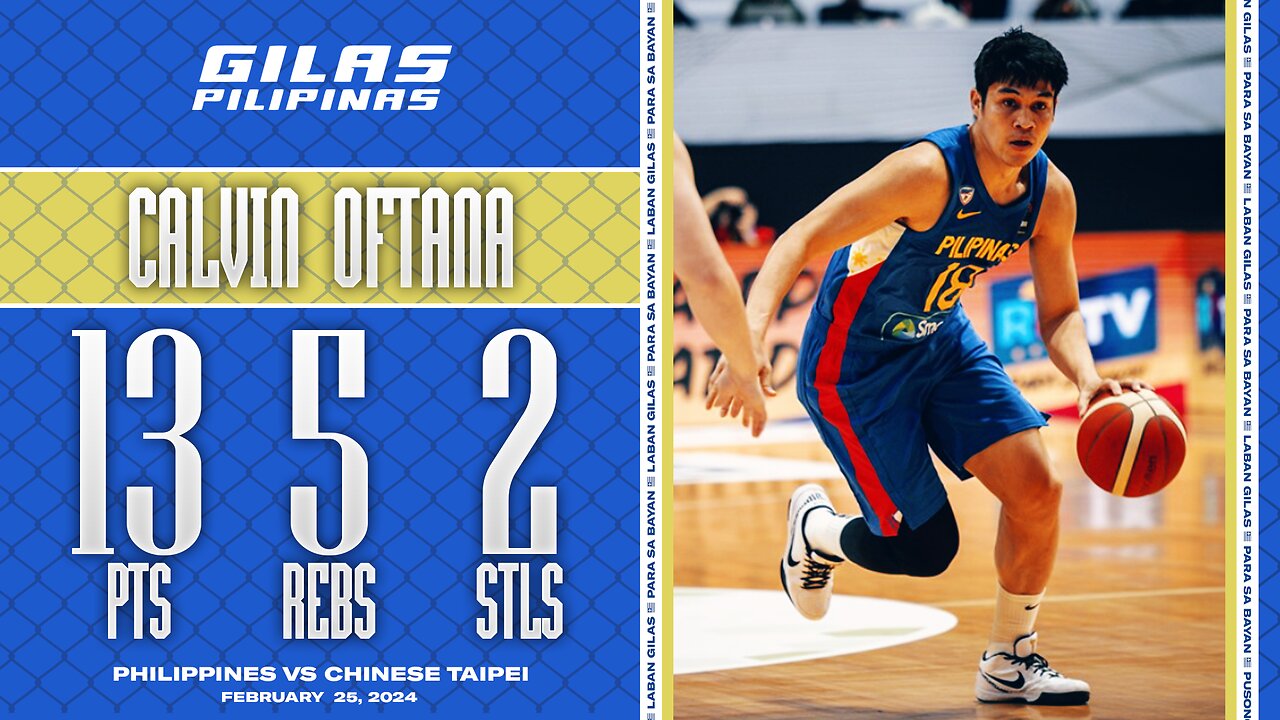 Calvin Oftana Highlights [Philippines vs Chinese Taipei | Feb. 25, 2024]