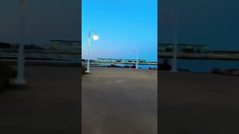 Biking down by the water