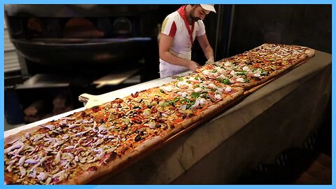 $250 Giant Gourmet Team Pizza Challenge with Randy Santel (2 METERS LONG!)