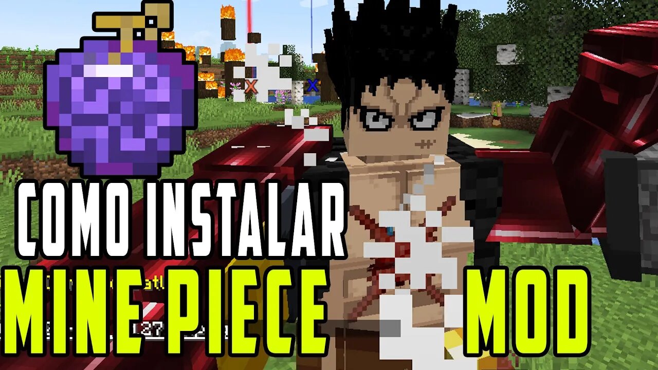 como baixar e instalar mine piece mod minecraft 1.16.5 e tlaucher e usar os poderes e itens