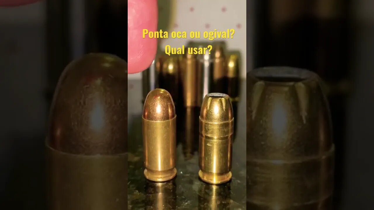 Ponta oca ou ogival? Qual é melhor? #tiro #defesa #esporte #tecnica #municao #45acp #9mm
