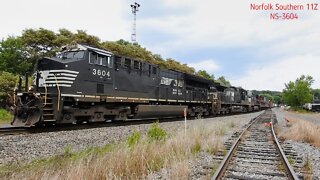 Norfolk Southern 11Z Double Header Sunbury Line at Hudson Pa. July 17 22 2022 #NS11Z #HudsonPa