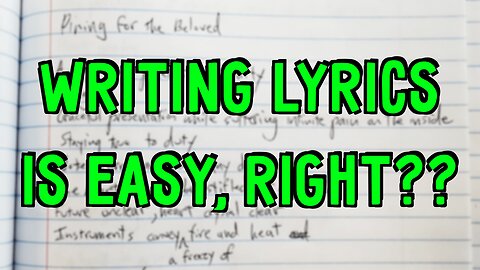 Update on My Lyric Writing Journey