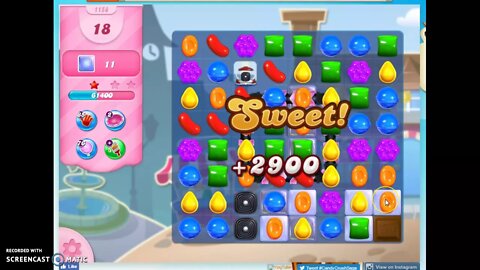 Candy Crush Level 1158 Audio Talkthrough, 1 Star 0 Boosters