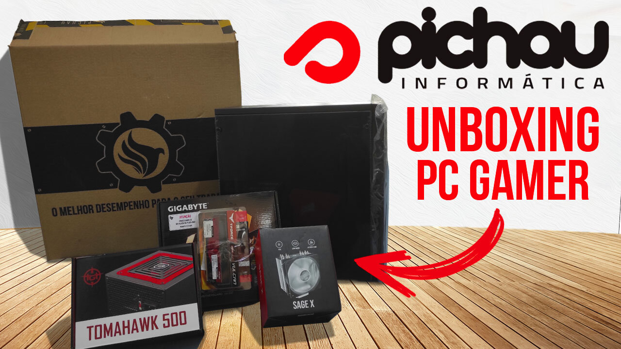 UNBOXING E MONTAGEM PC GAMER DA PICHAU