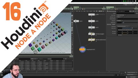 HOUDINI NODE A NODE - AULA 16: SCATTER/COPY TO POINTS - Tutorial Houdini em Português