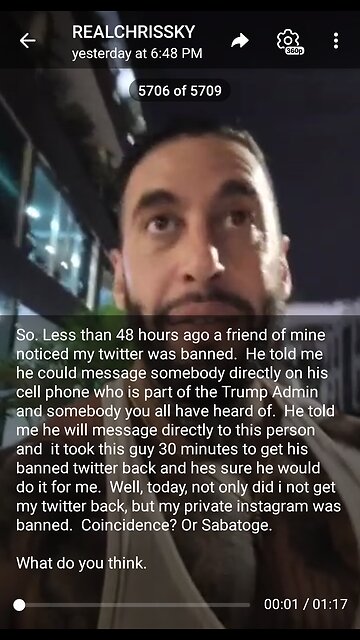 Chris Sky Banned from MSM Social Media