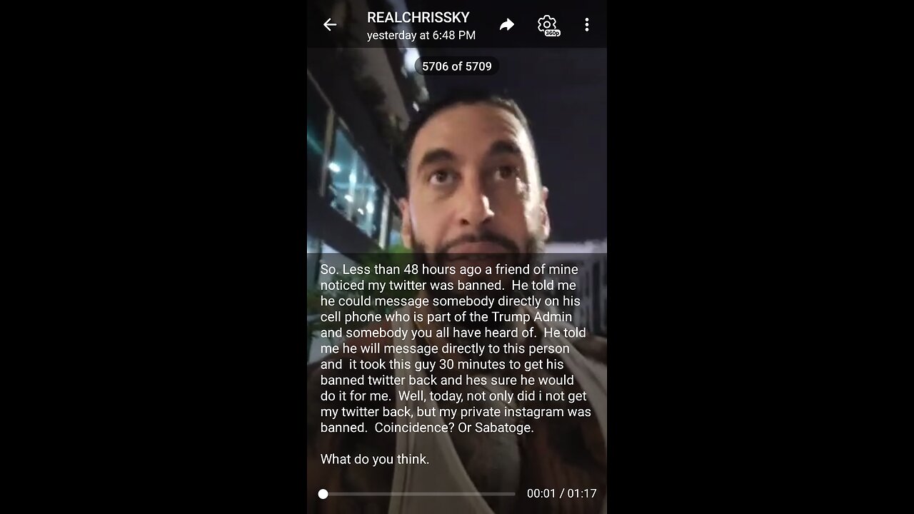 Chris Sky Banned from MSM Social Media