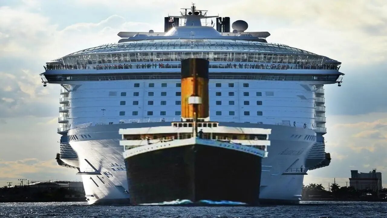 A ship five times the size of the titanic. #titanic #cruiseship # #luxury #shorts #royalcaribbean