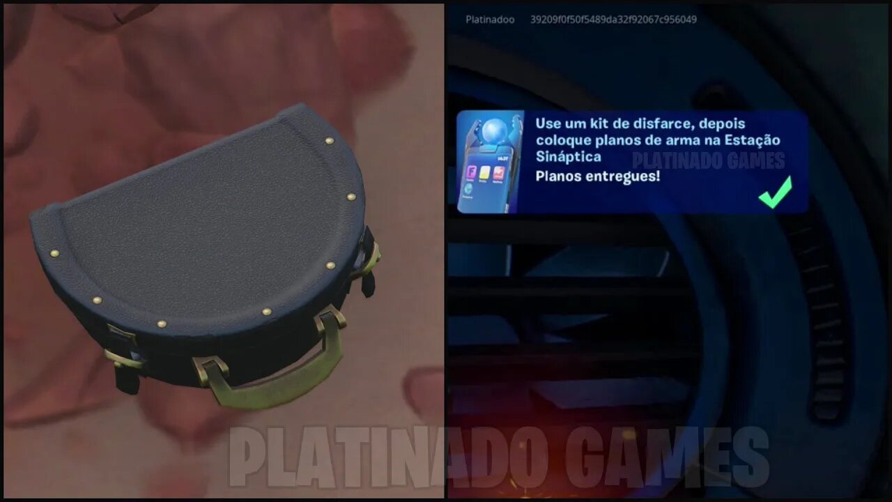 USE UM KIT DE DISFARCE DEPOIS COLOQUE PLANOS DE ARMA NA ESTAÇÃO SINÁPTICA - FORTNITE