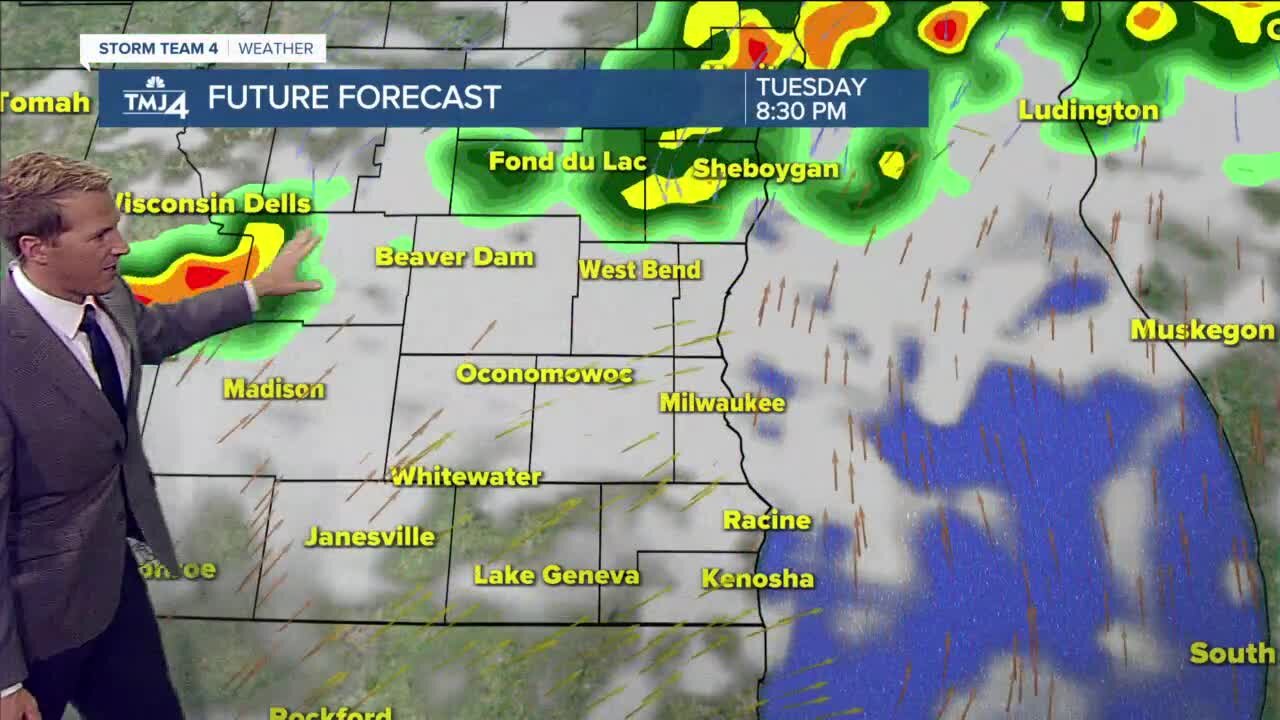 Highs in the 80s, chance for storms Tuesday afternoon