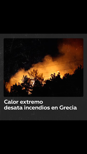 Bomberos griegos luchan contra fuertes incendios