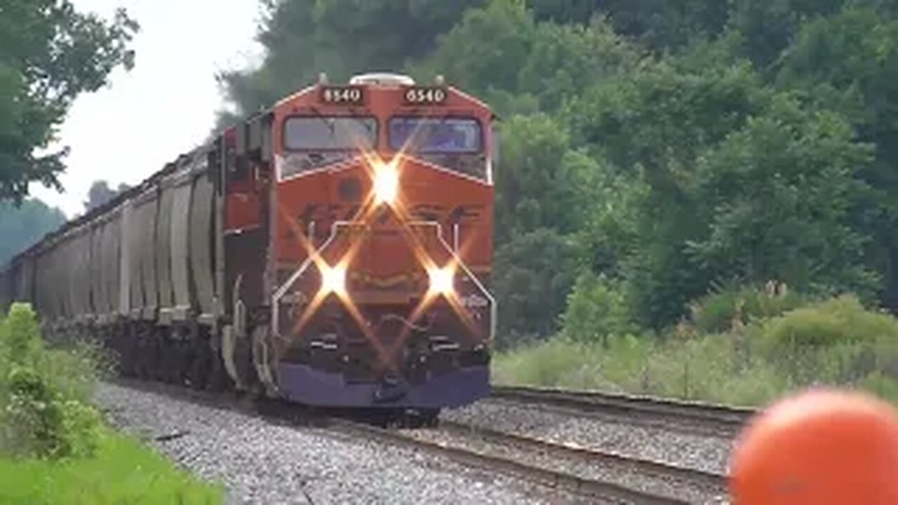 BNSF Loaded Grain Train from Sterling, Ohio July 16, 2022