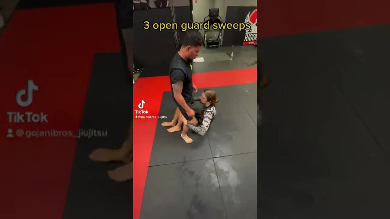 3 great open guard sweeps #bjj #martialarts #mma