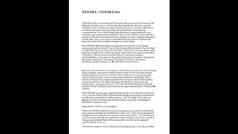 Nesara Gesera: Oct 14-18 2021