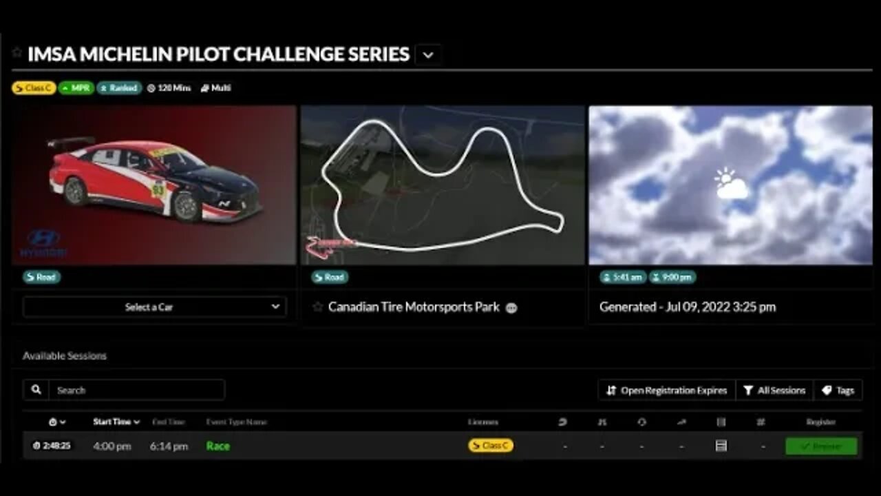 IMSA Pilot Challenge at Canadian Tire Motorsport Park This is due to the green video