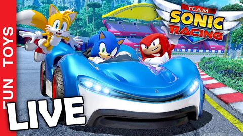 LIVE de Team SONIC Racing! Com 4 jogadores! Venha torcer para seu piloto favorito!!!