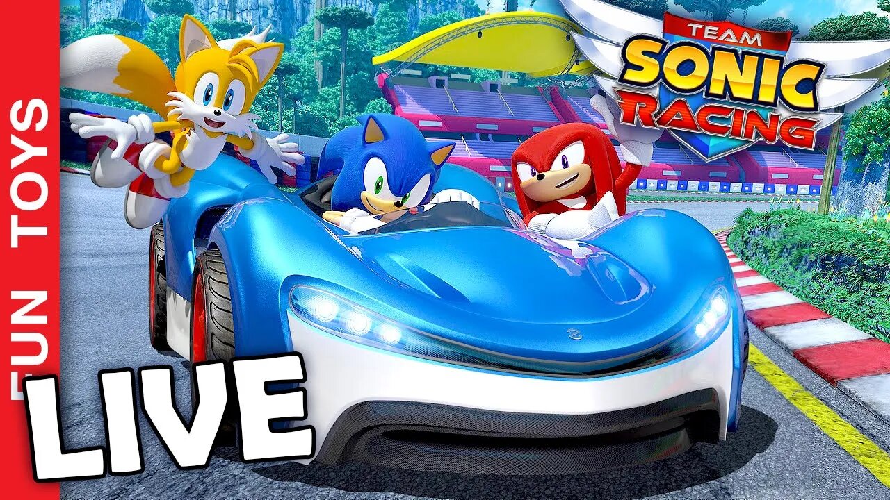 LIVE de Team SONIC Racing! Com 4 jogadores! Venha torcer para seu piloto favorito!!!