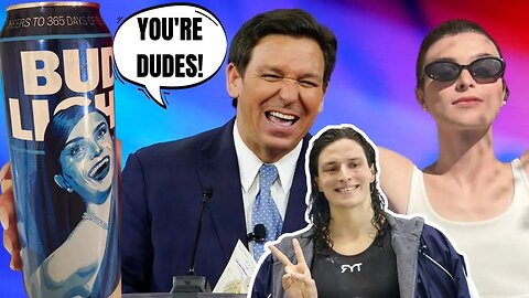 Ron DeSantis CRUSHES Bud Light Dylan Mulvaney Campaign with PARODY VIDEO ROASTING Lia Thomas!