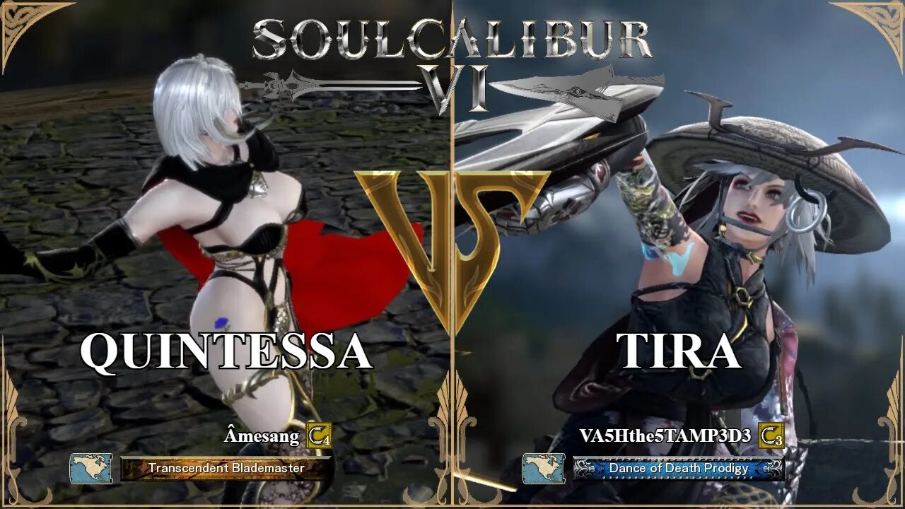 Quintessa (Âmesang) VS Tira (VA5Hthe5TAMP3D3) (SoulCalibur™ VI: Online)