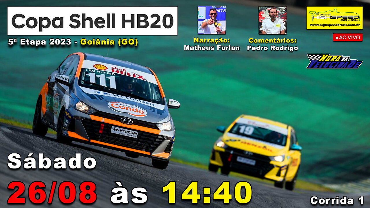 🔴 COPA SHELL HB20 | Corrida 1 | 5ª Etapa 2023 | Goiânia (GO) | Ao Vivo