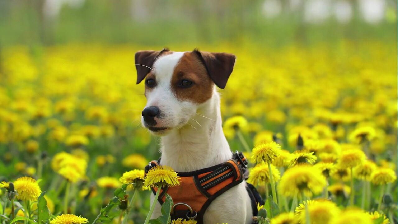 Dog Puppy Pet Field Friend Playing Animal