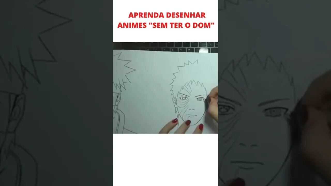 APRENDA DESENHAR ANIMES MESMO SEM TER O DOM #shorts