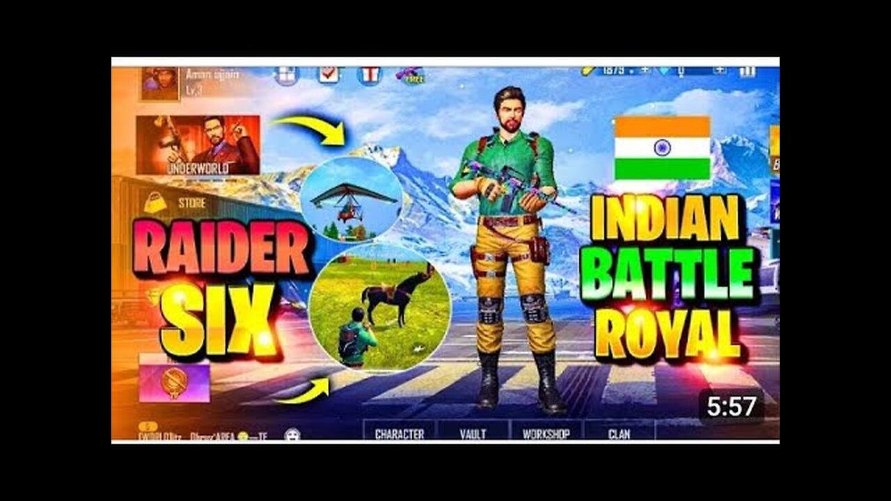 New Indian Battle Royale Game|| Raider Six Gameplay|| By Kartik Sharma