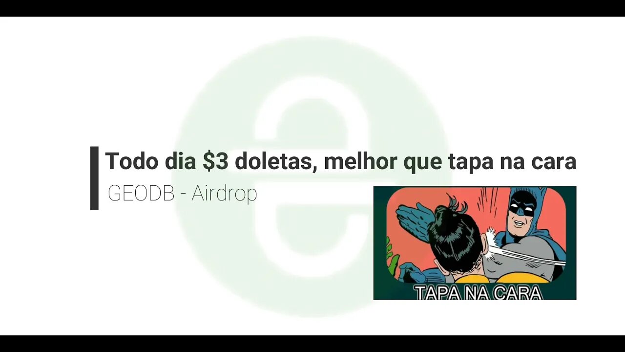 Finalizado - Airdrop - Aplicativo Eterno - Mineradora - GeoDb