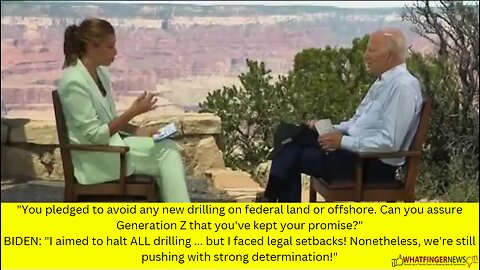 You pledged to avoid any new drilling on federal land or offshore.