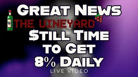 The VineYard Update - There is still time to get your 8%