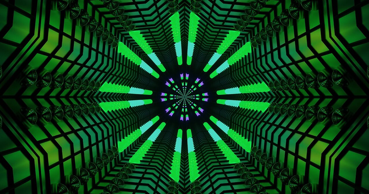 Neon Tunnel - Mesmerizing 4K Background for DJs & Music Producers