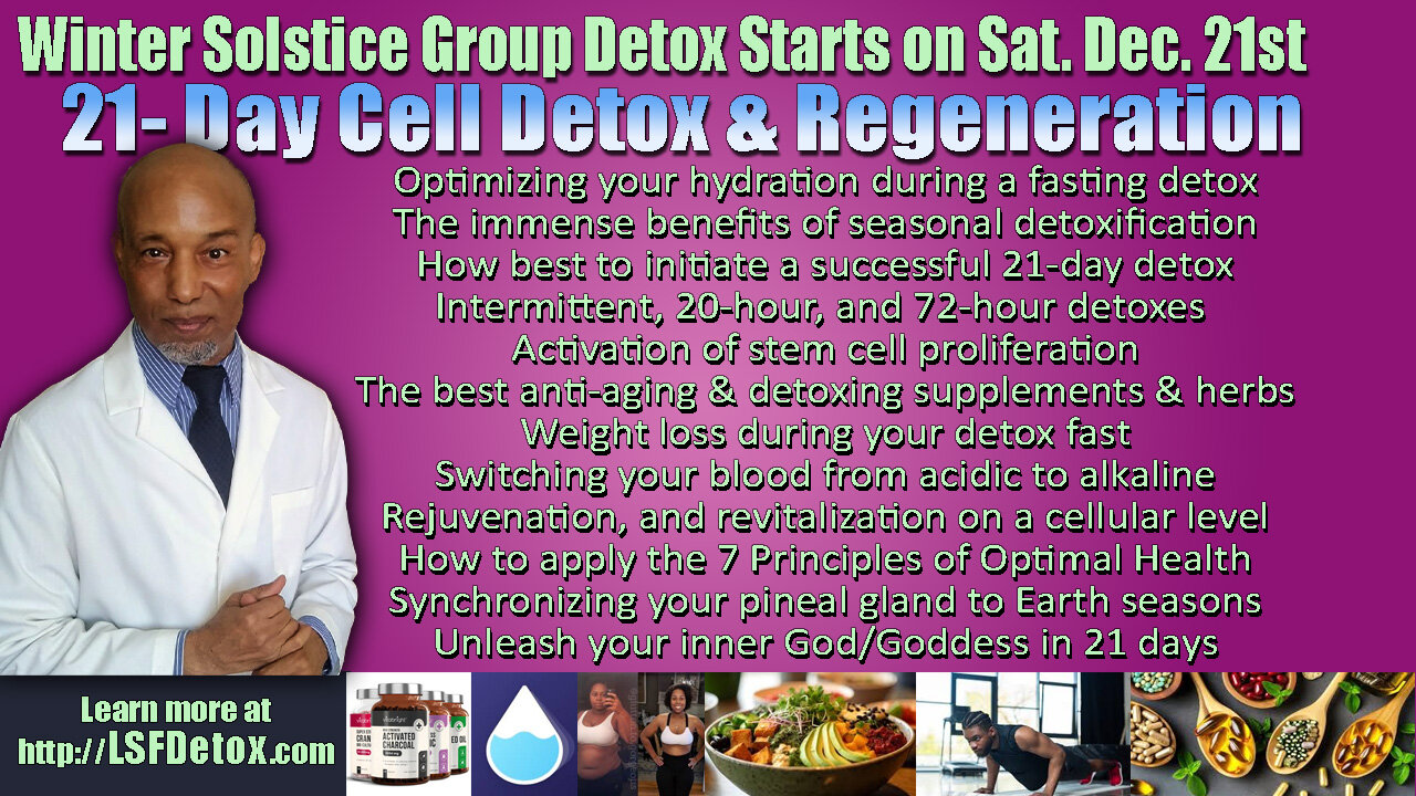 Winter Solstice 2024, 21-Day Detoxification Program with Coach Keidi