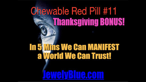 💊Chewable Red Pill #11 🌎 In 5 Mins We Can MANIFEST a World We Can Trust!