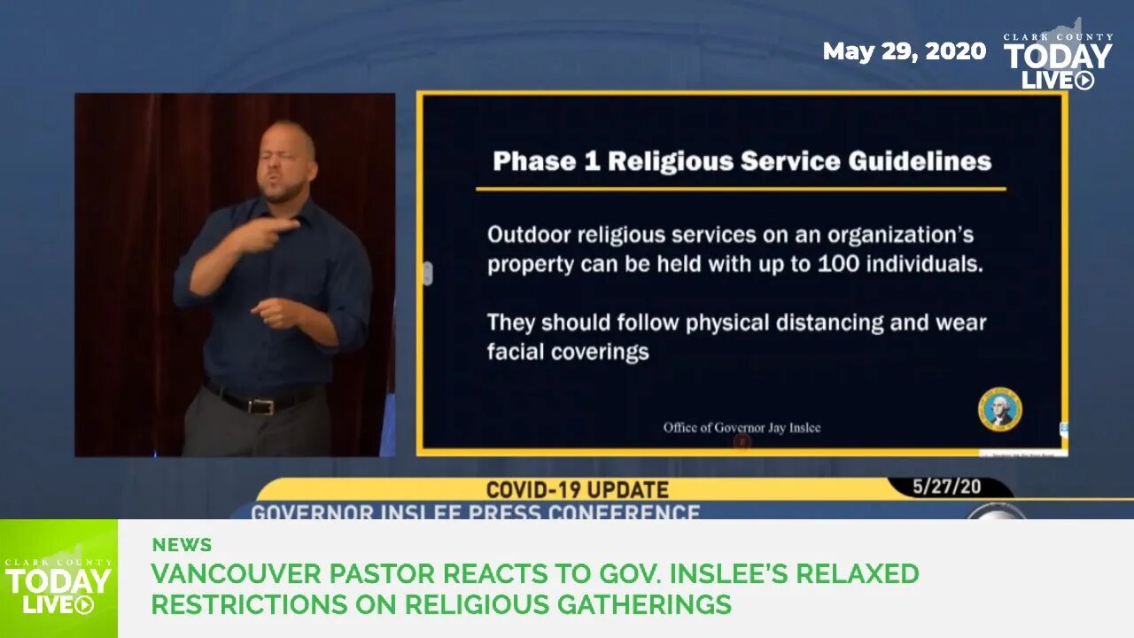 Vancouver pastor reacts to Gov. Inslee’s relaxed restrictions on religious gatherings