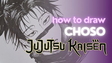 How to draw Choso from Jujutsu Kaisen step by step