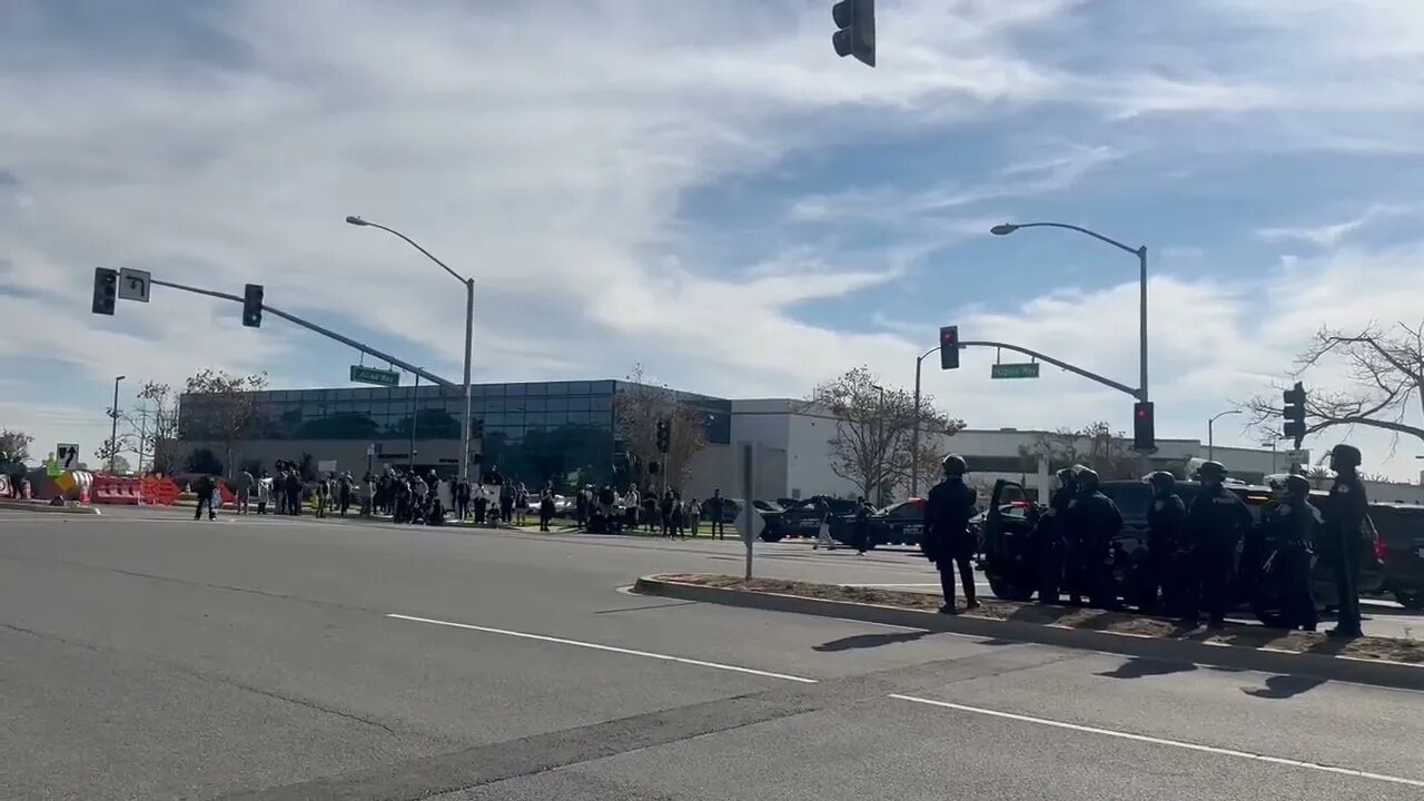 Unlawful assembly called on pro-Hamas extremists outside Raytheon in